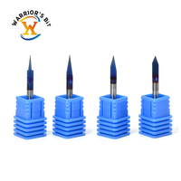 Warrior's personnalisé ODM OEM Support carbure monobloc fraise en bout 3.175mm tige mèches de gravure Aitin & étain revêtement CNC outils pour métal