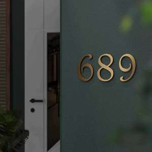 3D kim loại chải chữ nhôm và số nhà thép không gỉ 8 inch số nhà - Product Image 4