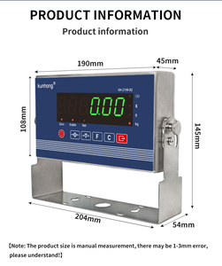 प्लेटफॉर्म फ्लोर स्केल बेंच स्केल के लिए KH-2199-B2 उच्च परिशुद्धता स्टेनलेस स्टील डिजिटल वजन संकेतक - Product Image 4