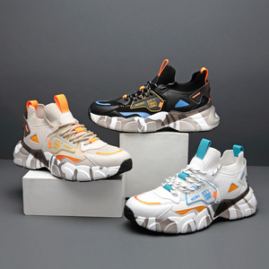 Calzado deportivo informal al por mayor, económico y de alta calidad, con tejido de malla con nervaduras, logotipo personalizado, calzado deportivo para hombre - Product Image 6