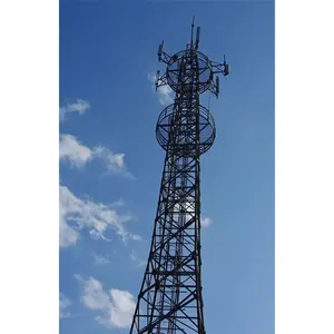 Abri d'antenne mât de 70 mètres, treillis à 4 pattes, pylône autoportant, Structure en acier, tour de télécommunication 3g 4g 5g