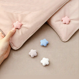 6 attaches de couette antidérapantes <span class=keywords><strong>pour</strong></span> draps de lit, clips mignons en forme d'étoile <span class=keywords><strong>pour</strong></span> couvre-lit, supports de couette - Product Image 2