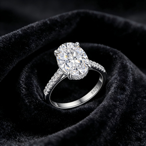 Bulk Customized Luxury Designer <b>Ice</b> Flower Cut Oval Shape 5A Cubic Zircon Women' s Promise Weeding Engagement <b>Rings</b> - Product Image 4