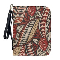 Housse de Bible personnalisée avec imprimé floral tropical tissé Puletasi Teuila et fermeture éclair pour les voyages quotidiens, l'église et le shopping
