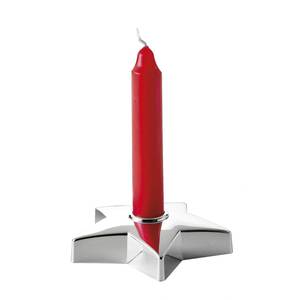 Porte-bougie de Noël en forme d'étoile avec bougie décorative - Product Image 1
