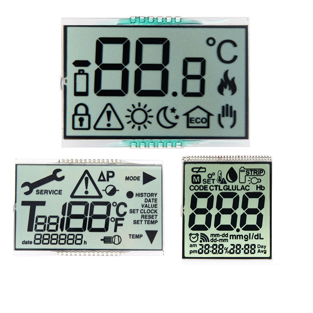 Manufacturers ODM OEM Monochrome 2 3 4 6 digit 7 Segment TN Custom Segment LCD Display Module LCD Screen with Backlight