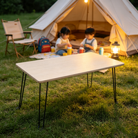 Bureau pliable multifonctionnel portable, table d'étude et de repas en bois pliable pour chambre à coucher, maternelle, extérieur et bureau à domicile