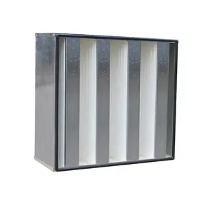 Fabrik preis Metallrahmen Mini Pleat V Bank HEPA Filter