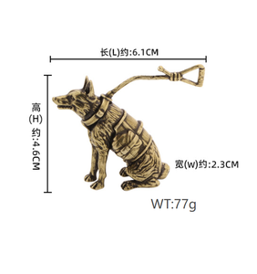 狩猎警犬黄铜摆件装饰展示皮带狗工艺品 - Product Image 2