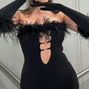 ชุดเดรสเซ็กซี่ของผู้หญิงแขนยาวแบบโปร่ง - Product Image 3