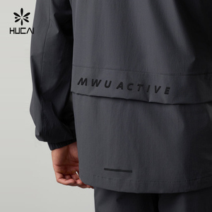 Custom Men Polyester Front Pockets <strong>Waterproof</strong> Windproof <strong>Thin</strong> Autumn Half Zip Sports Running Outdoor <strong>Jacket</strong> - Product Image 5
