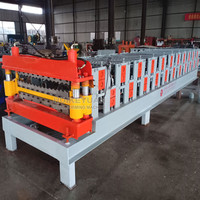 Machine de profilage personnalisée économique pour tôles de toiture galvanisées, machine de formage à froid double couche, machine de fabrication de tuiles