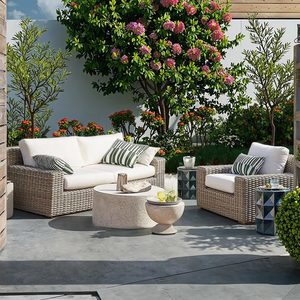 Mobilier de jardin extérieur moderne Canapé en rotin imperméable pour plage, restaurant ou salon pour <span class=keywords><strong>Ambia</strong></span> Outdoor Lounging - Product Image 4