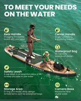 EGGORY Planche de paddle gonflable en PVC 11FT 32" à grain de bois, ultra-stable, ISUP, ensemble complet tout-en-un, pour le tourisme, adulte