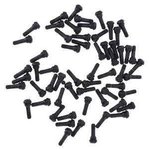 100 comptes <span class=keywords><strong>TR</strong></span> <span class=keywords><strong>413</strong></span> tiges de <span class=keywords><strong>Valve</strong></span> de pneu de vélo en caoutchouc noir court Snap-In Design outil populaire pour bricolage OEM personnalisable - Product Image 3