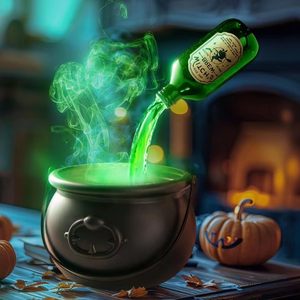 Venta caliente Halloween Decoraciones interiores Flaming Witch's Cauldron Gift - Product Image 6