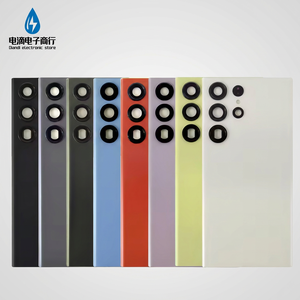 Cover Posteriore in Vetro di Qualità Originale per <span class=keywords><strong>Samsung</strong></span> S23 Ultra S22 <span class=keywords><strong>S21</strong></span>, Ricambio Scocca con Lente Fotocamera, Pezzi di Ricambio - Product Image 1