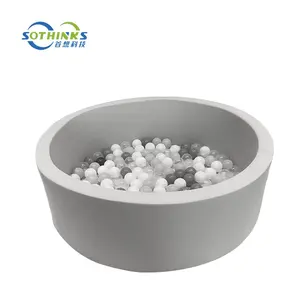 Morbido pozzo di schiuma grigia a buon mercato per interni ed esterni con palline per bambini in sicurezza per bambini parco giochi al coperto pit play ball pool foam grey ball pit