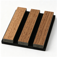 Panneaux acoustiques décoratifs modernes en bois à lattes, en feutre PET, insonorisants pour studio de musique, home cinéma, usine