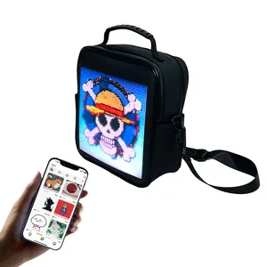 New Design Advertising LED Display Backpack APP Control LED Screen Dynamic Sling Bag With LED Display Funny Bag For Men Women