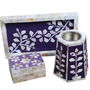 Elegante y Lujoso Juego de Mubkhar de Perlas, Hecho a Mano con Incrustaciones de Madreperla, Porta Incienso Religioso, Ecológico y Natural para Ramadán y Eid - Product Image 1