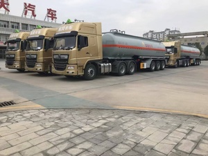 Semi-remorque citerne à huile résistante à la corrosion, trois essieux, pour produits chimiques liquides, capacité 35 000 L, pour hydroxyde d'ammonium corrosif, à vendre - Product Image 2