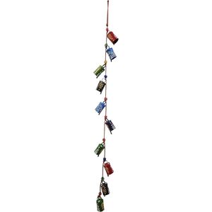 PARIJAT HANDICRAFT Elegant Indoor/Outdoor Balcony Hanging <b>Bells</b> Decor Wrought Iron 10 Cylindrical Decor Wedding Decorations - Product Image 3