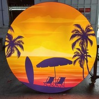 Luminaire LED Sunset Lightbox à dégradé pour café-bar, ambiance douce, film Cappuccino, cadre en alliage d'aluminium, contrôle de la luminosité, suspendu, haute luminosité