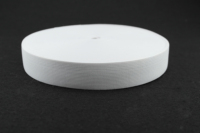 Bande élastique tricotée en gros d'usine, noir et blanc, 20 mm, 25 mm, 30 mm, 50 mm, 70 mm