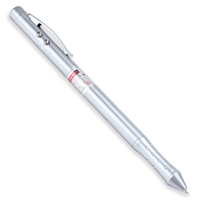 Stylet 4 en 1 Stylo laser rétractable rouge Pointeur laser Lampe torche LED Stylo à bille avec aimant