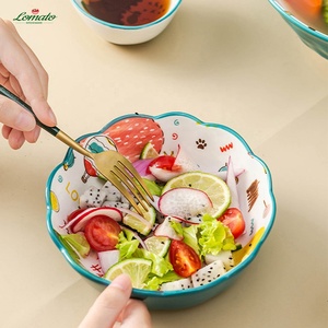 <span class=keywords><strong>Ensemble</strong></span> de <span class=keywords><strong>vaisselle</strong></span> pour bébé et enfant, personnalisé en gros, mignon, créatif, dessin animé, dinosaure, bol en céramique, assiette, <span class=keywords><strong>vaisselle</strong></span> - Product Image 5