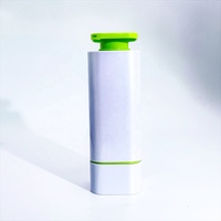 Flacon cosmétique blanc vide sans air 30 ml, flacons en plastique carrés avec pompe à lotion