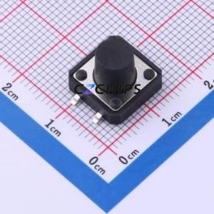 TS-1094S-A13B3-D2 Tactile Switch SMD-4P,12x12mm Switch Single Pole Single Throw Round Button 2.5N Vertical Mount - Product Image 1