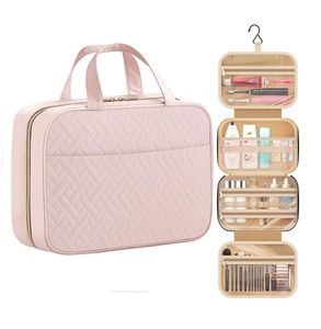 Bolsa de Maquillaje y Artículos de Aseo Colgante de Gran Capacidad para Mujer, con Compartimento Seco/Húmedo Separable, Construcción Duradera, Opciones de Colgado Versátiles - Product Image 1