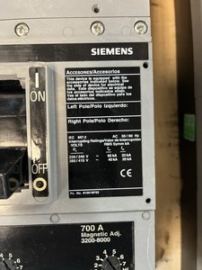 Disjoncteur SENTRON LMXD63B700 700A 600V 3P PLC - Product Image 1