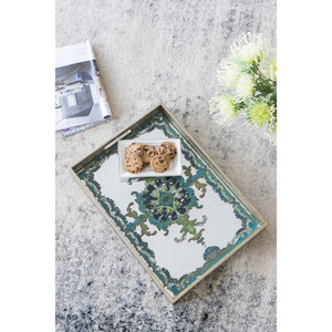 Vassoio Decorativo 18.1x13x2 Pollici con Design Ornamentale per Servire - Product Image 5