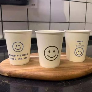 White Plain Color Cardboard Paper Cups 4oz 6oz 7oz 8oz 9oz 10oz 12oz 16oz Bulk Packing Delivery Compostable Takeaway Drinkware - Product Image 5
