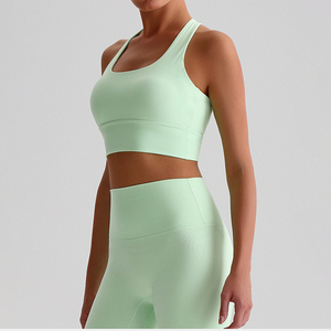 Nuovi Colori <span class=keywords><strong>Reggiseno</strong></span> Sportivo da Donna a Doppia Fascia con Scollo a U e <span class=keywords><strong>Spalline</strong></span> <span class=keywords><strong>Sottili</strong></span> per Yoga e Palestra - Effetto Seconda Pelle - Product Image 5