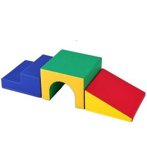 Blocs d'escalade en mousse assortis de 3 pièces pour bébé, ramper et tunnel, équipement de jeu souple pour tout-petits - Product Image 2