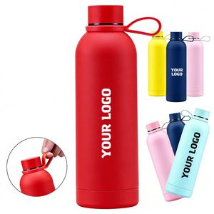 Wholesale Custom <b>Drinking</b> Insulated Stainless Steel Double Wall <b>Hot</b> 500ml Water Bottle With Cover - Product Image 1