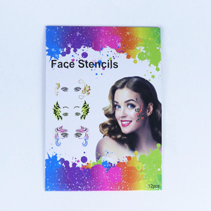 PET non adesivo body art pittura per il viso di scintillio del tatuaggio stencil per il disegno - Product Image 6