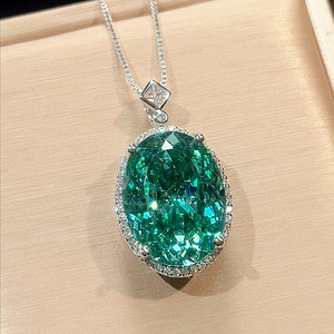 2025 high-end Jewelry Simulation Bird's Nest Chopala Green Jewelry Fashion Light Luxury Set 15*20-13*18 - Product Image 2