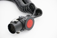 Fabricant vente en gros câble d'alimentation en spirale à 7 cœurs câble en spirale télescopique noir cordon d'alimentation ABS EBS pour remorque de camion