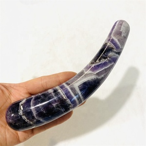 Venta al por mayor curación natural cuarzo sueño amatista Yoni cristal consoladores varita de masaje - Product Image 3