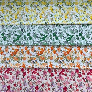 Pabrik pola bunga matahari 100% katun kain Poplin untuk pakaian gaun pakaian dalam stok - Product Image 3