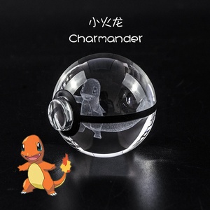 Bộ PokeBall Thủy Tinh Anime Khắc Laser 3D 50MM 80MM Đa Lựa Chọn Số Lượng Lớn Từ Nhà Máy Với Đế Đèn LED Làm Quà Tặng Cho Trẻ Em - Product Image 4