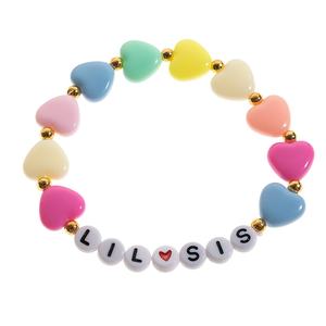 Big Little Sister Pulsera Regalos para niñas Pastel Rainbow Heart Pulsera para Hermanas Anuncio Hermana Joyería - Product Image 5