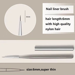 Lot de 8 pinceaux à ongles professionnels pour nail art, avec poils en nylon, pour liner long, acrylique, détails et dessin, pour manucure en salon - Product Image 5