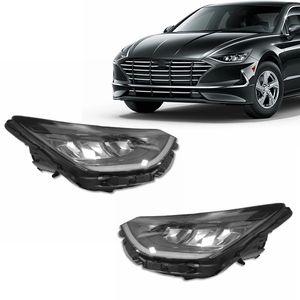 Left Driver Side Headlight Assembly For 2020-2022 Hyundai Sonata - LED, Clear Lens 11 thumbnail image