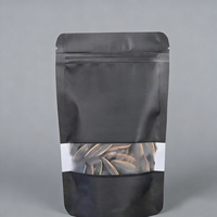 Sachet Doypack en Mylar plastique mat avec fenêtre transparente, étanche et refermable, pour emballage alimentaire de snacks et noix